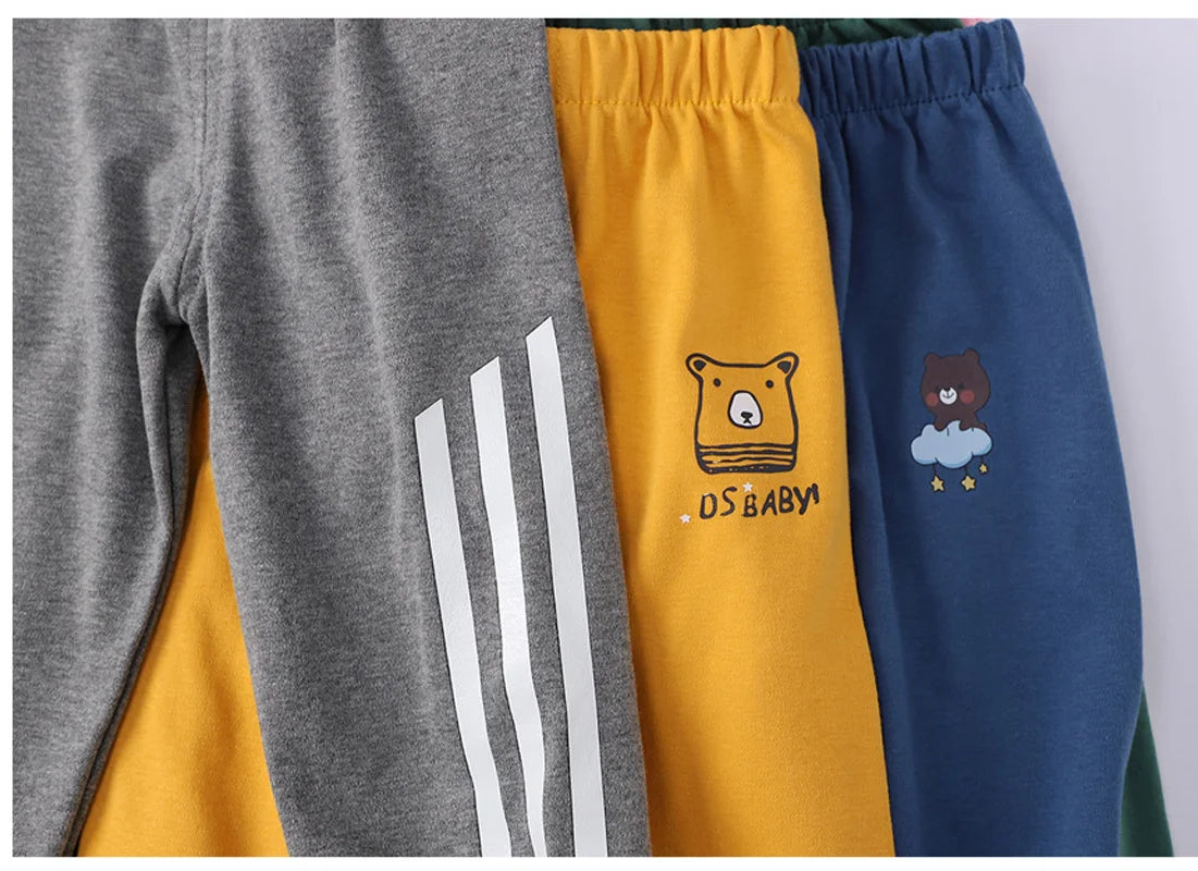 Teo Boy Cotton Pants Fashion Spring Striped Pants