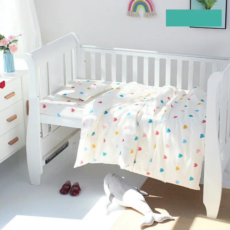 3pcs/set Baby Toddler Crib Bedding Article With Bed Sheet Pillowcase