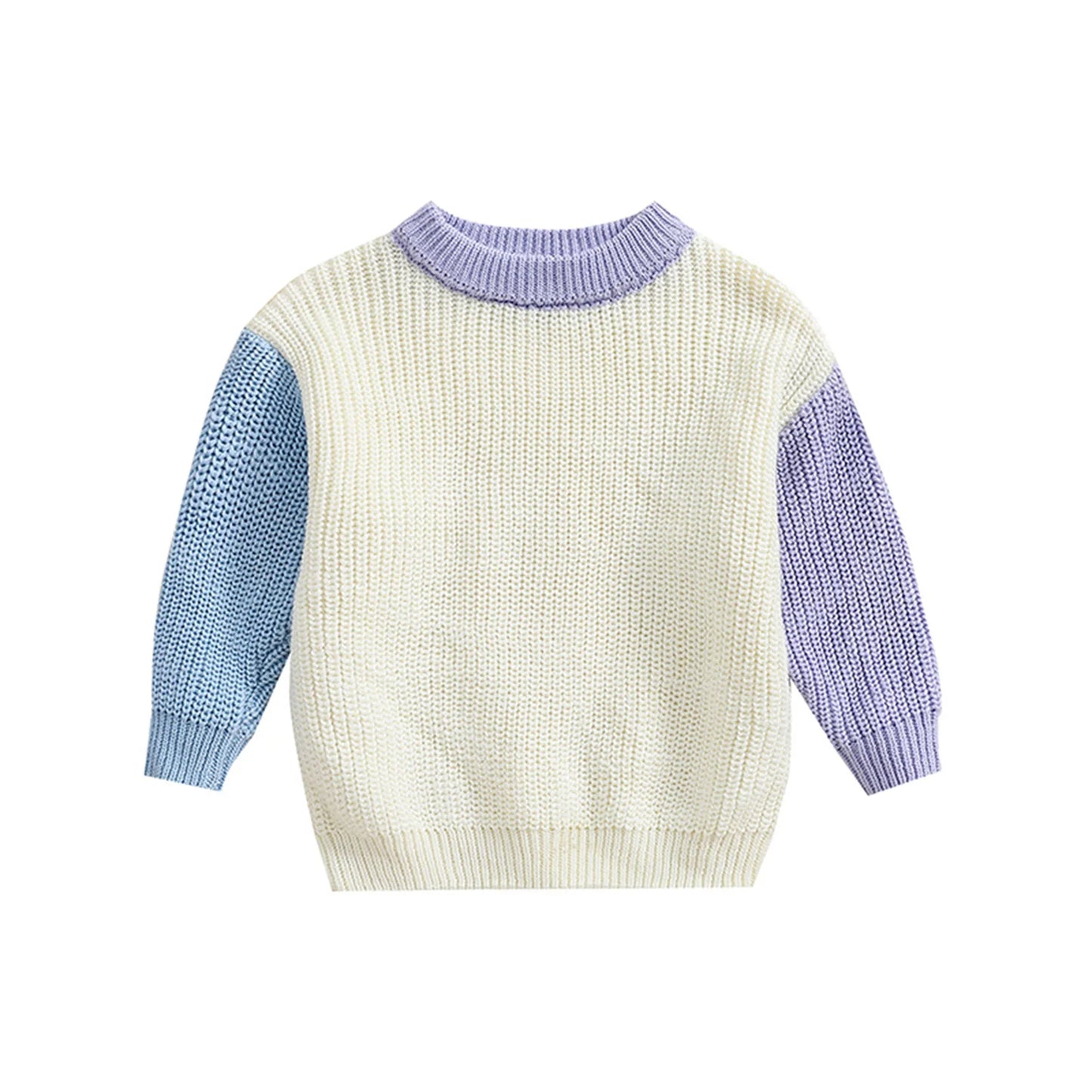 Damian Long Sleeve Contrast Color Sweater