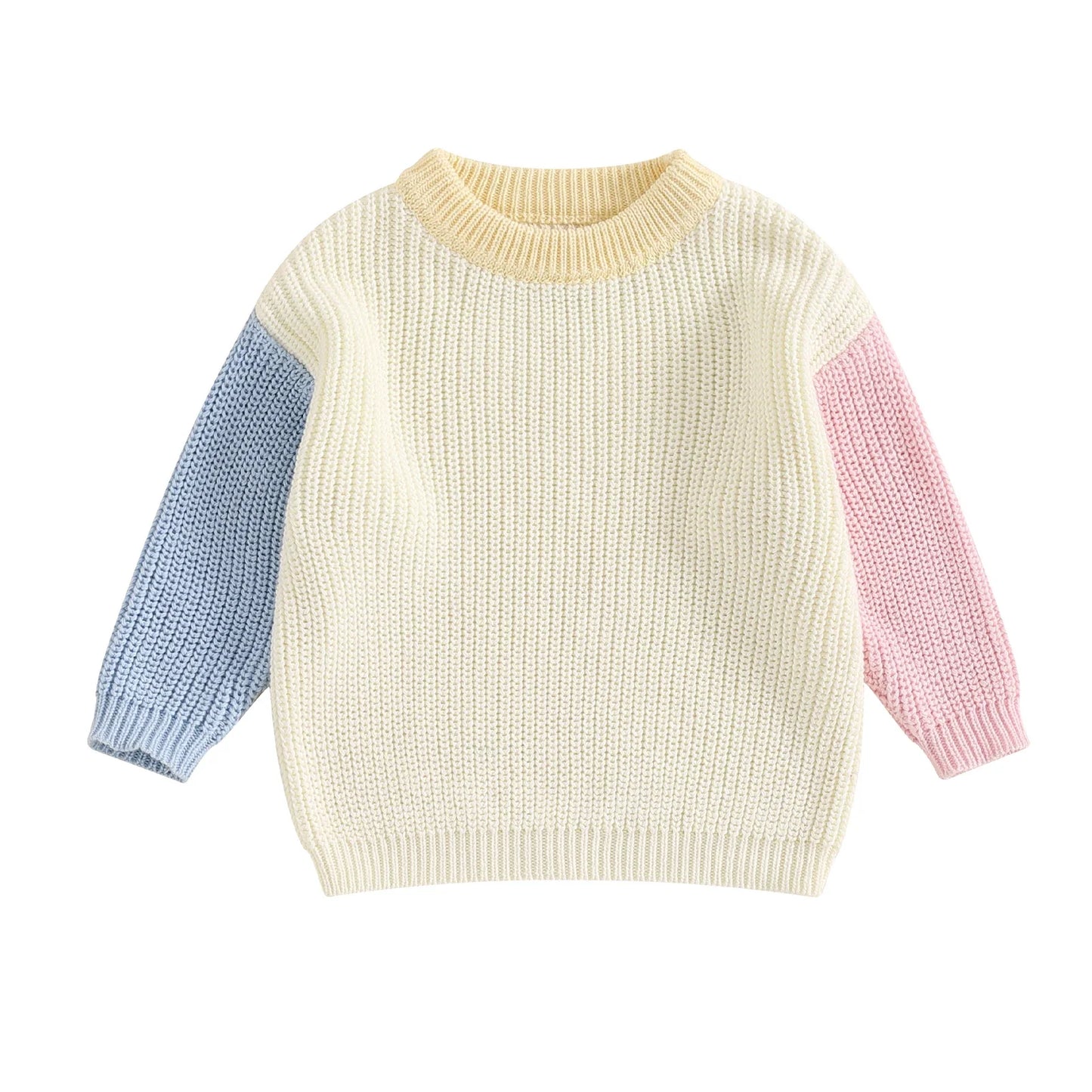 Damian Long Sleeve Contrast Color Sweater