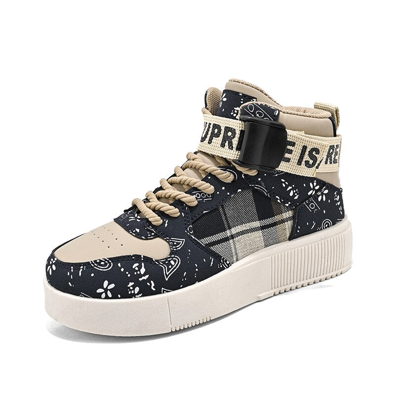 Brand Kids Sport Tennis Shoes Boys High Top Street - GuGuTon