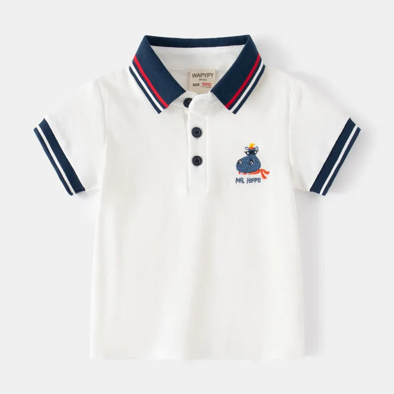 Paolo Turn-down Collar Short Sleeve T-shirt