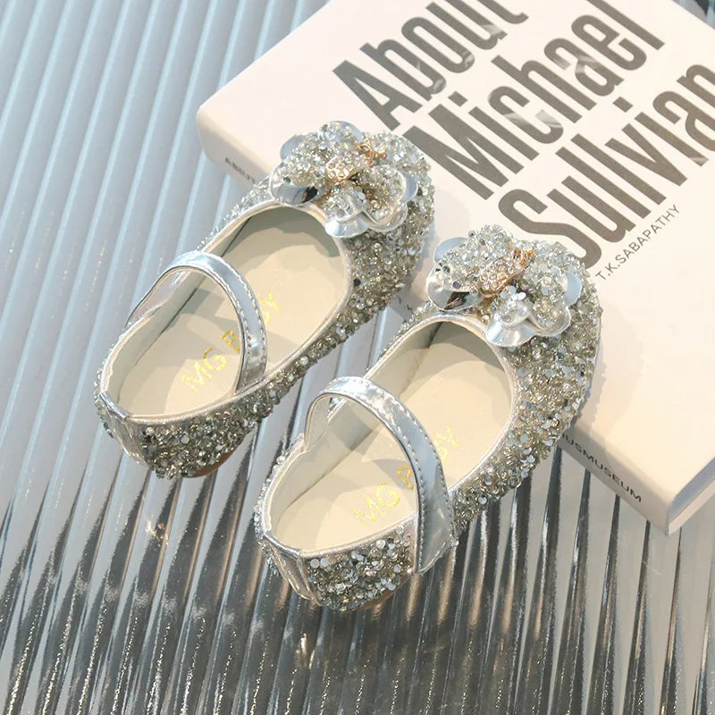 Girls Diamond Princess Shoe2026 Spring Autumn Korean Edition