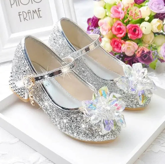 Flower Children's Shoes Beach Princess Girl Shoes For Kids Glitter Wedding Party Shoes