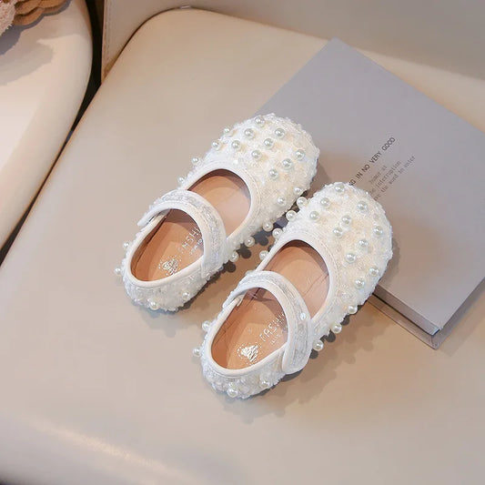 Girls Dance Shoes Elegant Round Toes Kids Flat Shoes Non-slip Soft Sole 2025