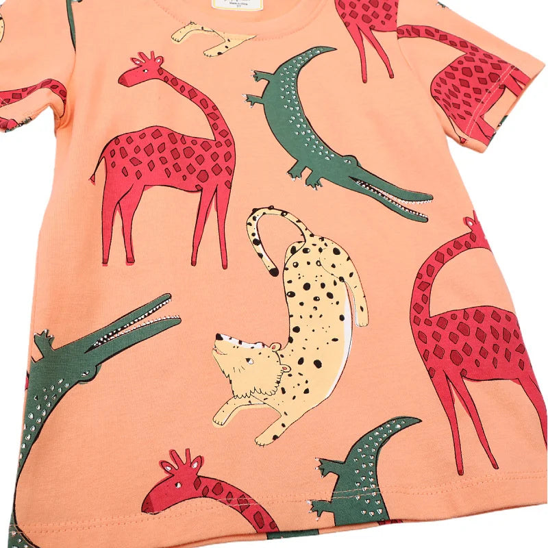 Victor Animals Fashion Short Sleeve Kids Tees Tops