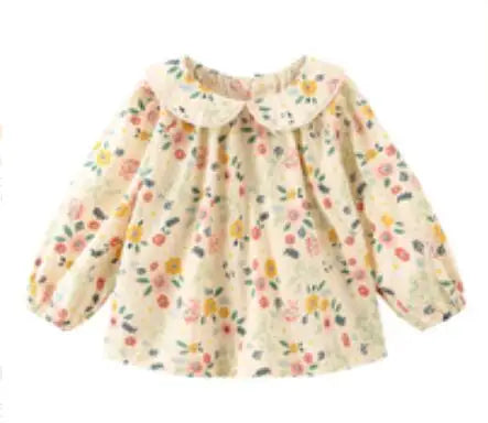 Olivia Long Sleeve Petal Collar Toddler Tops