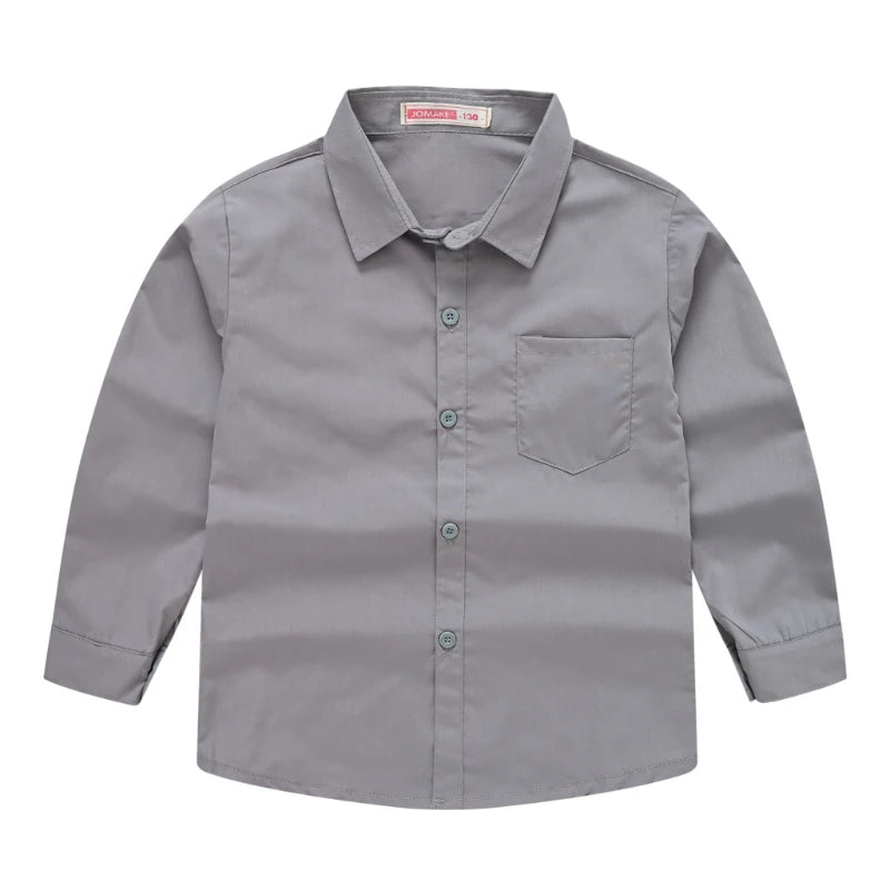 Renso Cotton Boy Long Sleeve Solid Shirt