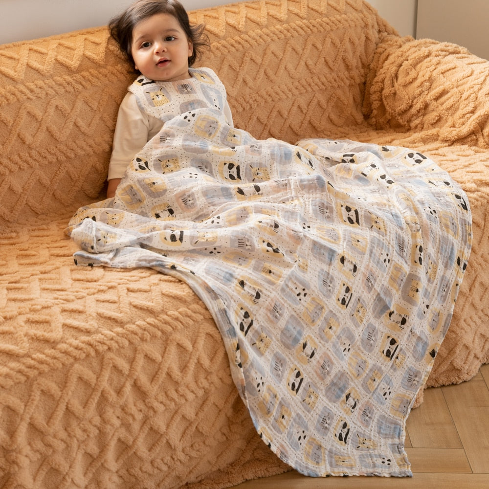 Tyler Soft cotton baby blanket, comfortable breathable