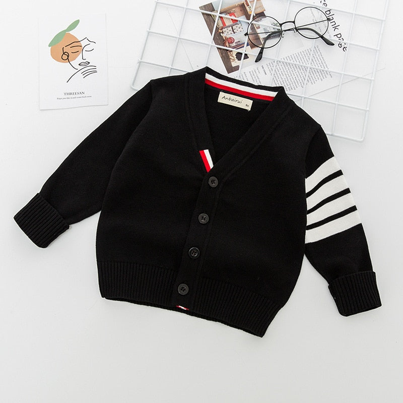 Striped Knitting Cardigan Pullover Sweater Outfit Clothing Tops