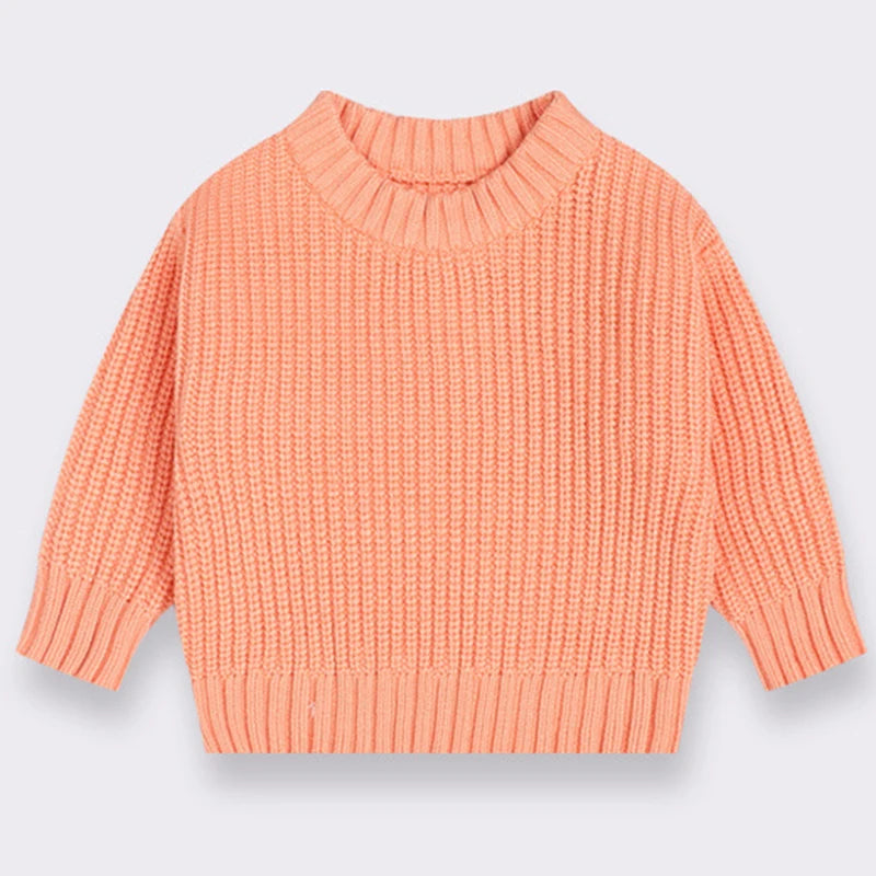Marcos Long Sleeve Pure Color Knit Sweater