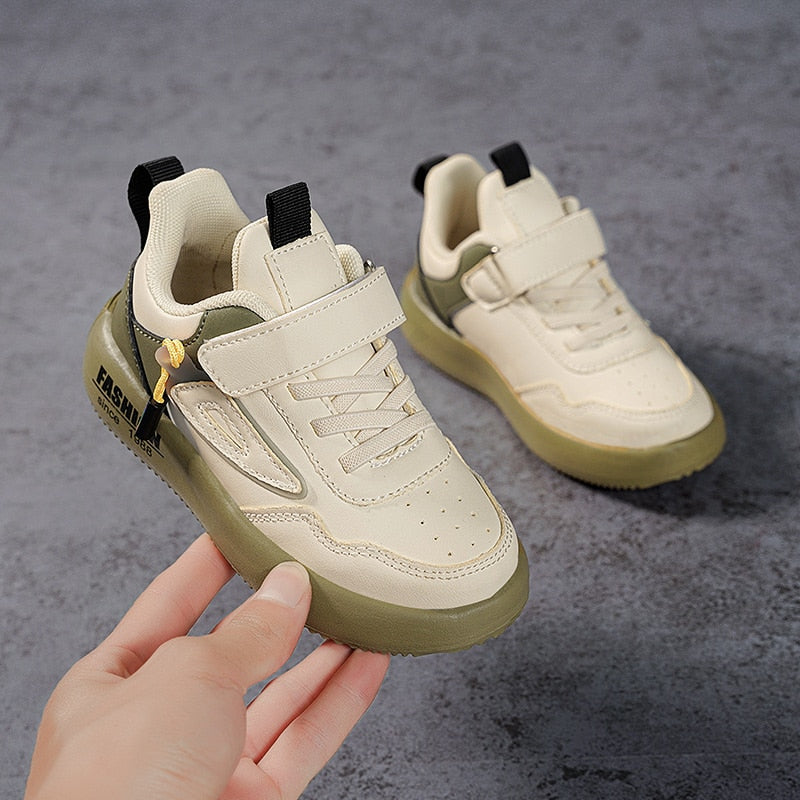 Boys Style Spring Children Shoes PU Leather Waterproof Sports - GuGuTon
