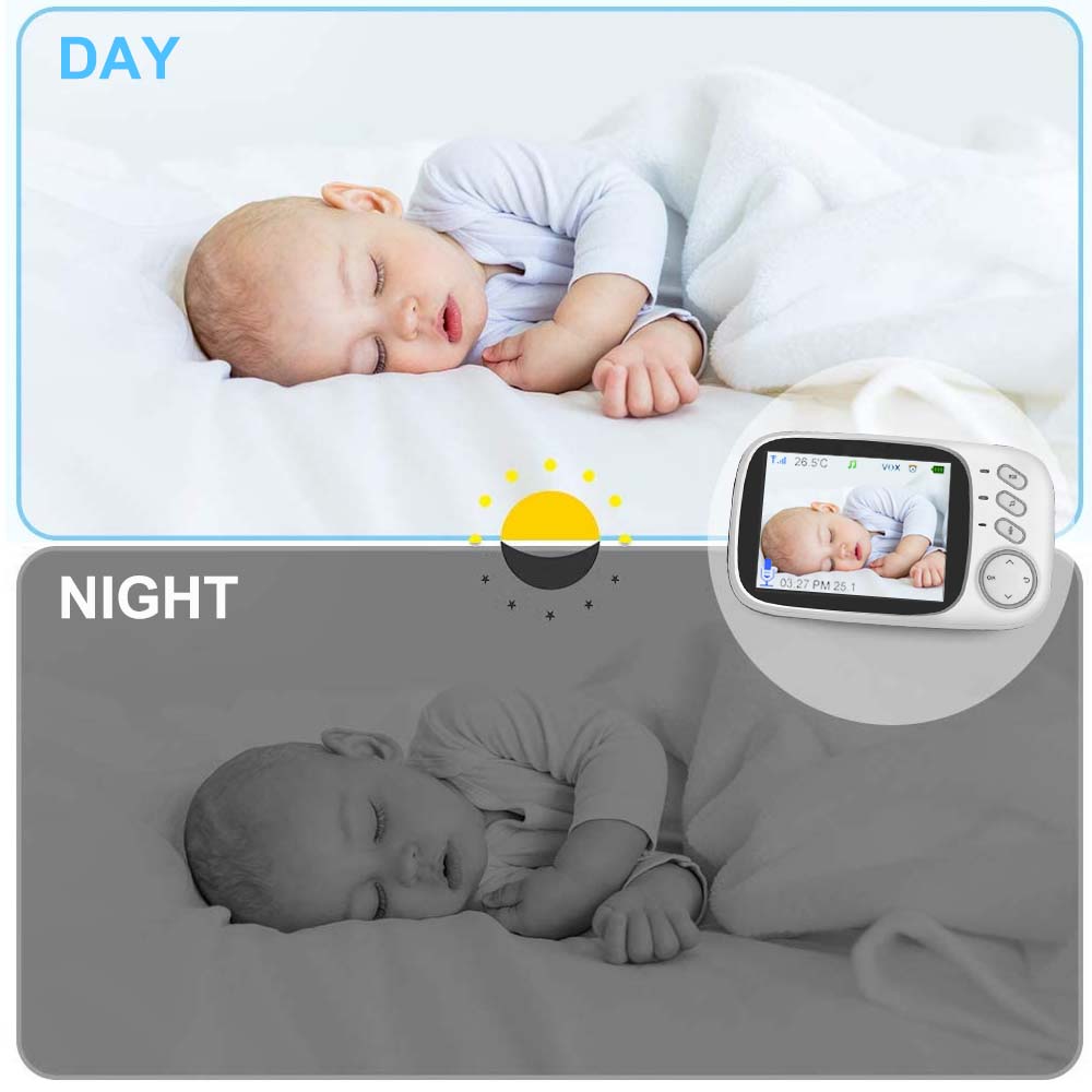 Video Baby Monitor 2.4G Two Way Audio Night Vision Video Surveillance - GuGuTon