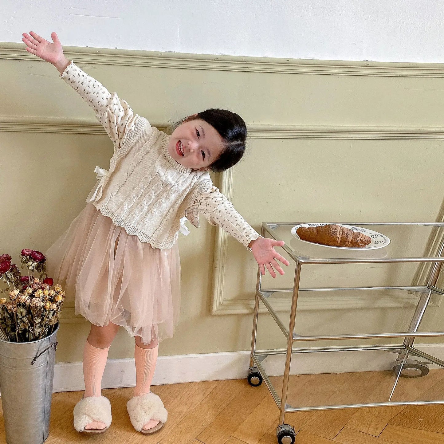 Isabella Knitting Childrens Clothing Autumn Winter Striped Simple