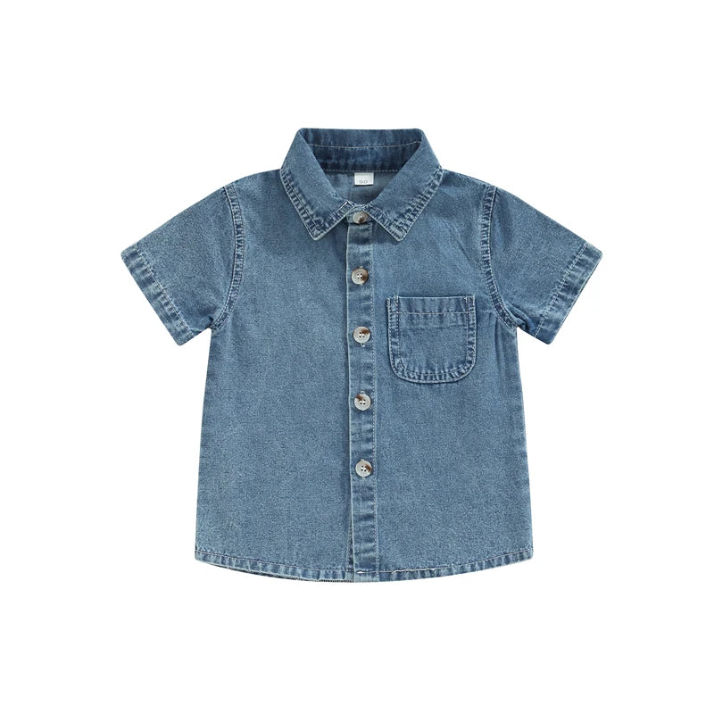 Elvis Solid Color Short Sleeve Shirt