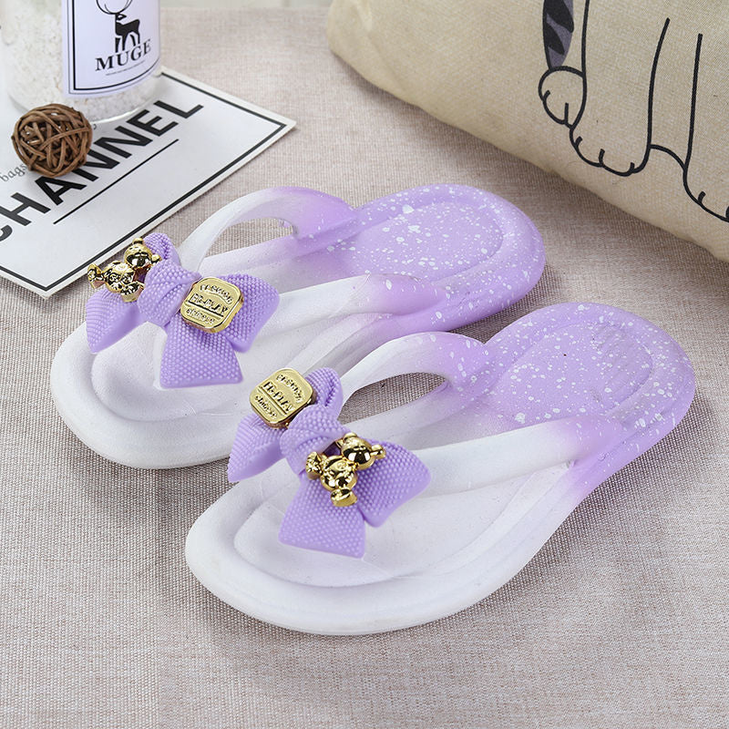 Sandals Kids Flip Flops Waterproof Anti Slip Girls Beach Shoes