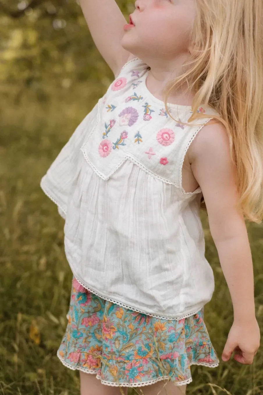 Elizabeth New Girls Suspender T-shirt Children's Lace