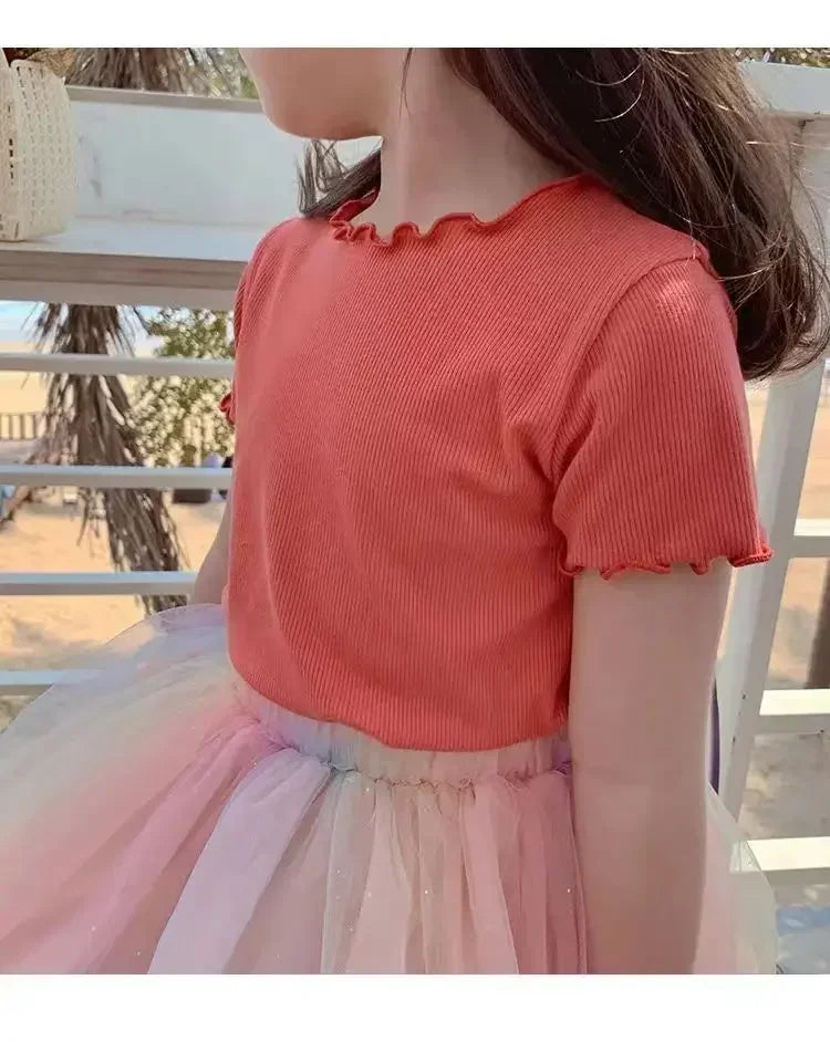 Adriana Summer Kids Tees Baby Color Children's Clothing Style