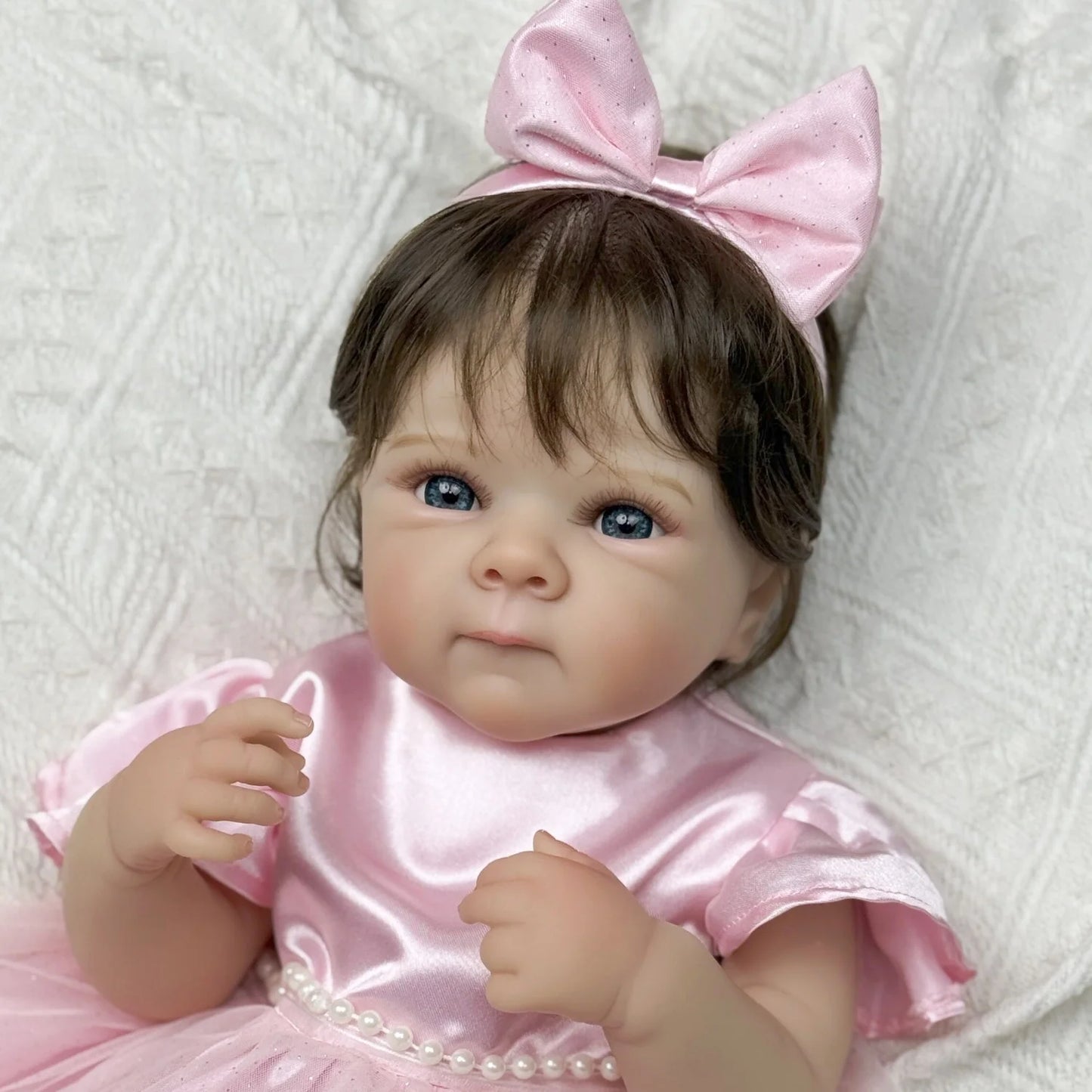 BZDOLL 19 Inch 48CM Full Vinyl Lovely Reborn Baby Doll, Handmade Birthday Gift, Collectibles Play House Toy