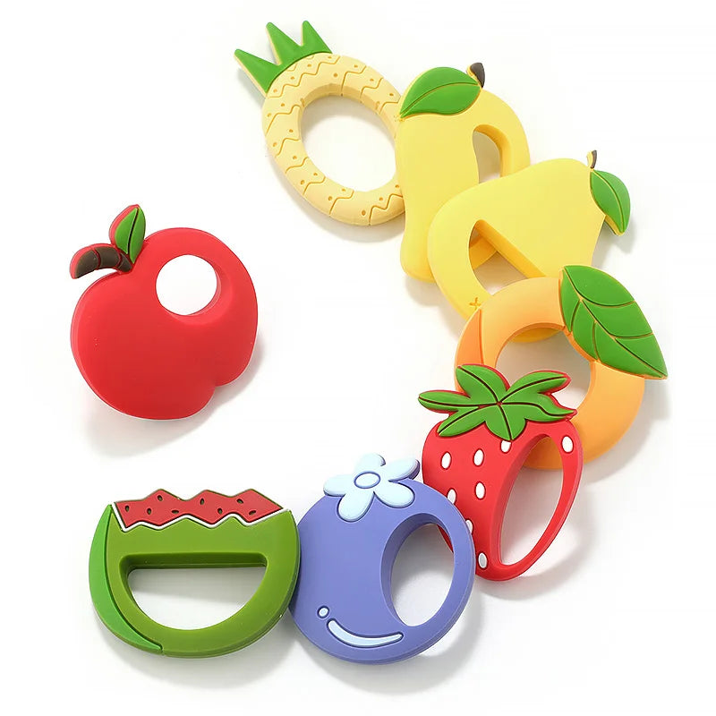 1Pc Baby Silicone Teether BPA Free Cartoon Frog Deer Teething Necklace Pendant