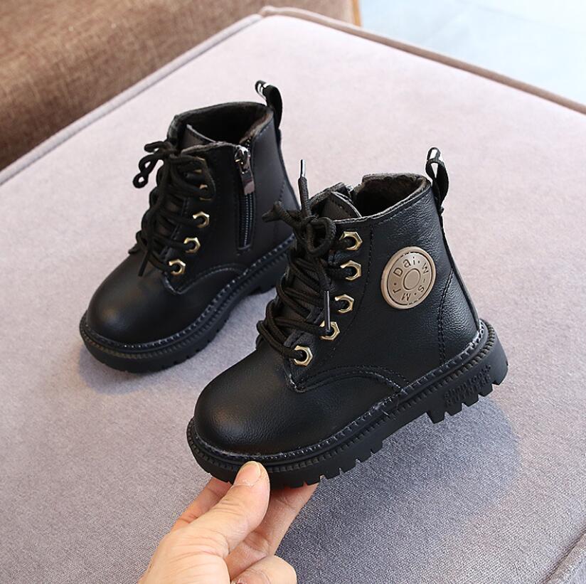 Winter Leather Children Fashion Toddler Warm Winter Boots Kids Shoes - GuGuTon
