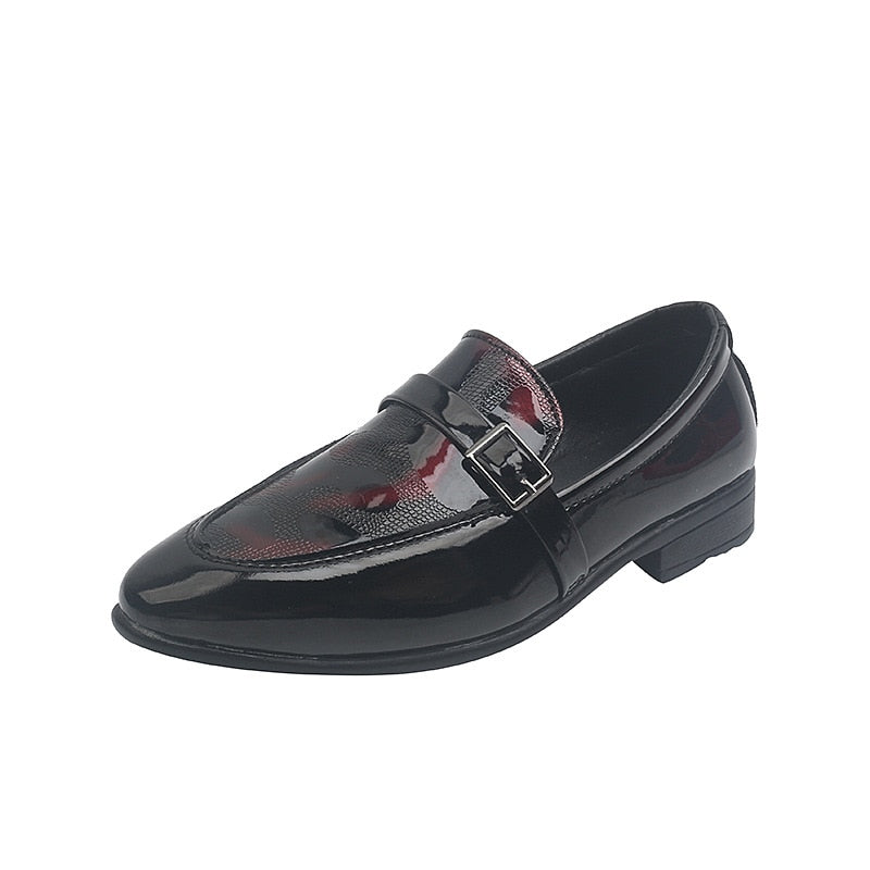 Boys Leather Glossy Britain Style Shoes for Party Wedding - GuGuTon