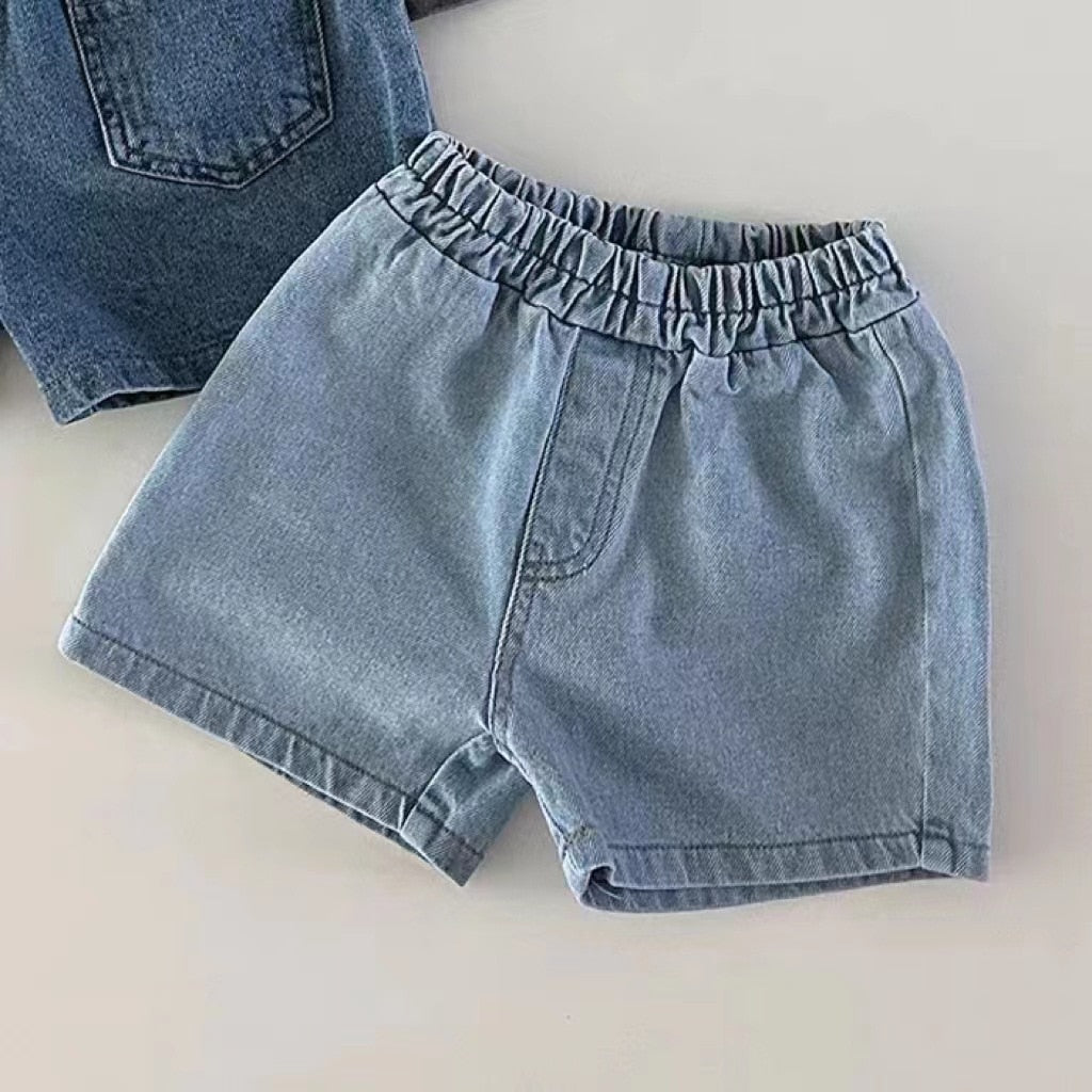Martin Boy Infant Classic Pocket Baby Cotton Solid Simple Children Loose Trousers