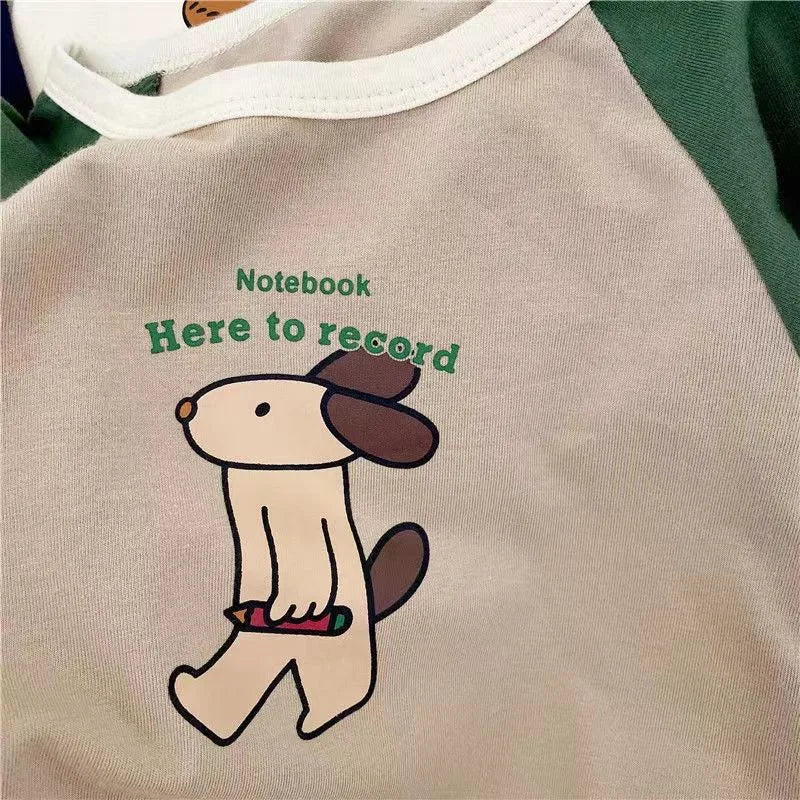 Nacho Contrast Cartoon Printing Sweater
