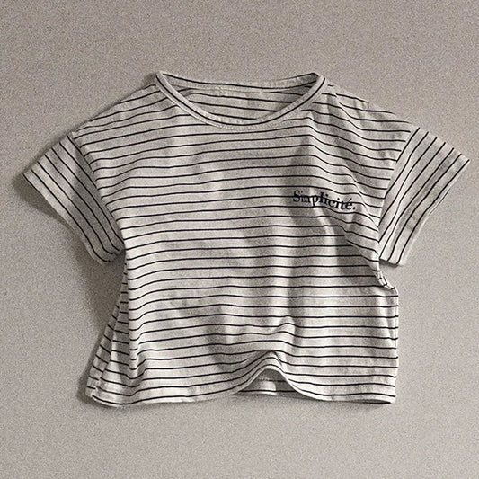 Mateo Striped Short Sleeved Tees - GuGuTon baby store - Baby Fashion - Toddlers Outfits - Babies Outfits - Toddler Clothes - Kids Clothing - Newborn Clothes - Newborn Wear - Kids Wear - Trending Clothes - Trending Outfits - Fall Fashion - Winter Fashion - Girls Clothes - Boys Clothes - Babies Wear - Kids Accessories - KidsWear - Summer Clothes - Summer Fashion - Summer Trend - Falls Sweaters - Tops - Bottom - Jeans - Blouse - Dresses - Newborn Dresses - Toys