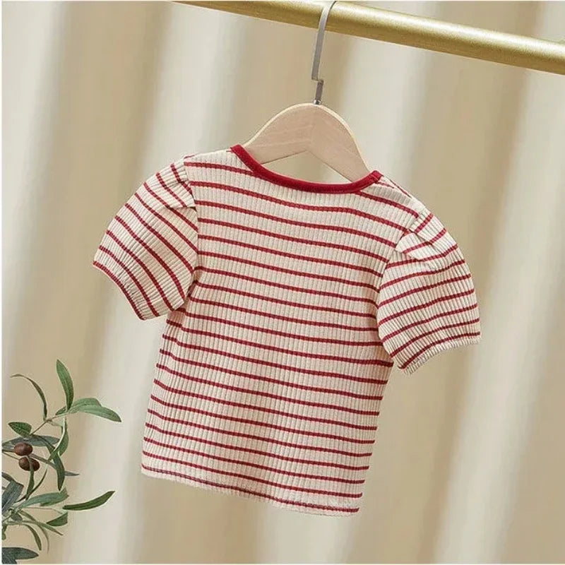 Carlota Summer Kids Tees Toddler Striped Printed Children's Clothes