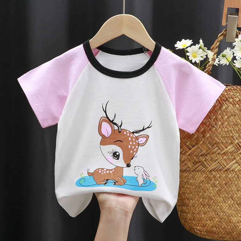 Gael Short Sleeve Cartoon Print Tees