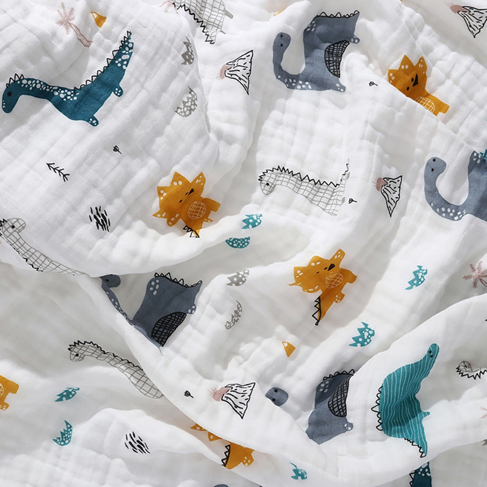 Emilio Cotton Baby Blankets, Breathable Wrap with Absorbent Softness