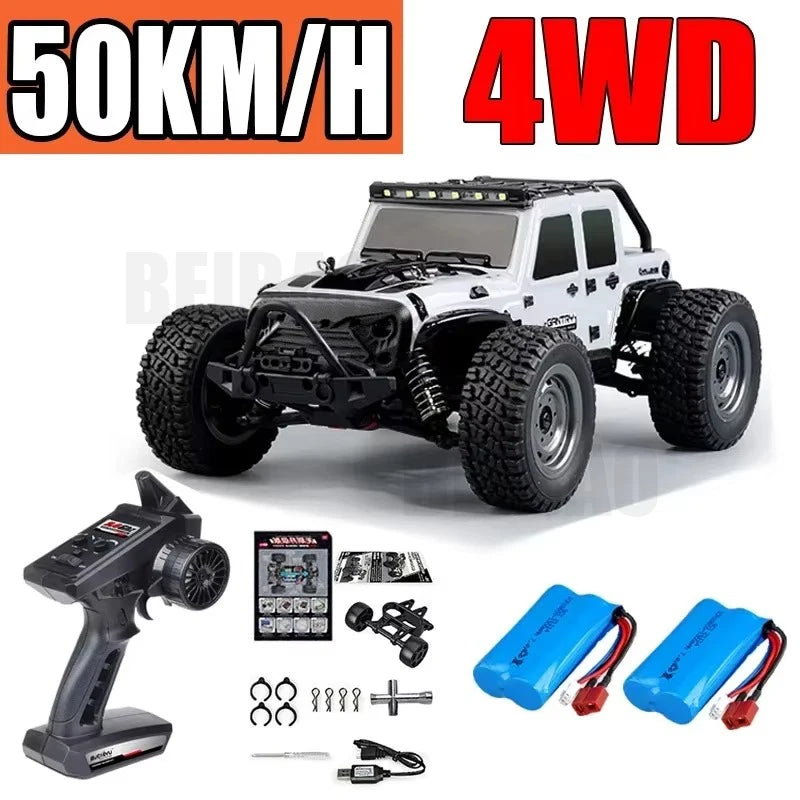 Rc Cars 1/16 16103Pro 50km/h or 75km/h with LED Brushless Moter 4WD Off Road 4x4 High Speed Drift Monster Truck Kids Toys Gift