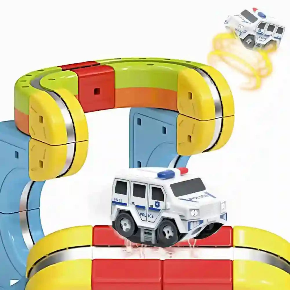 Electric Magnetic Car Track Toys for DIY Railway Fun