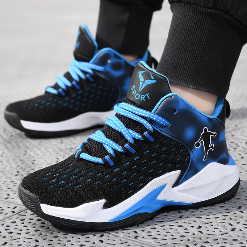 Boys Brand Mesh Basketball Shoes 8 Kids Sneaker - GuGuTon