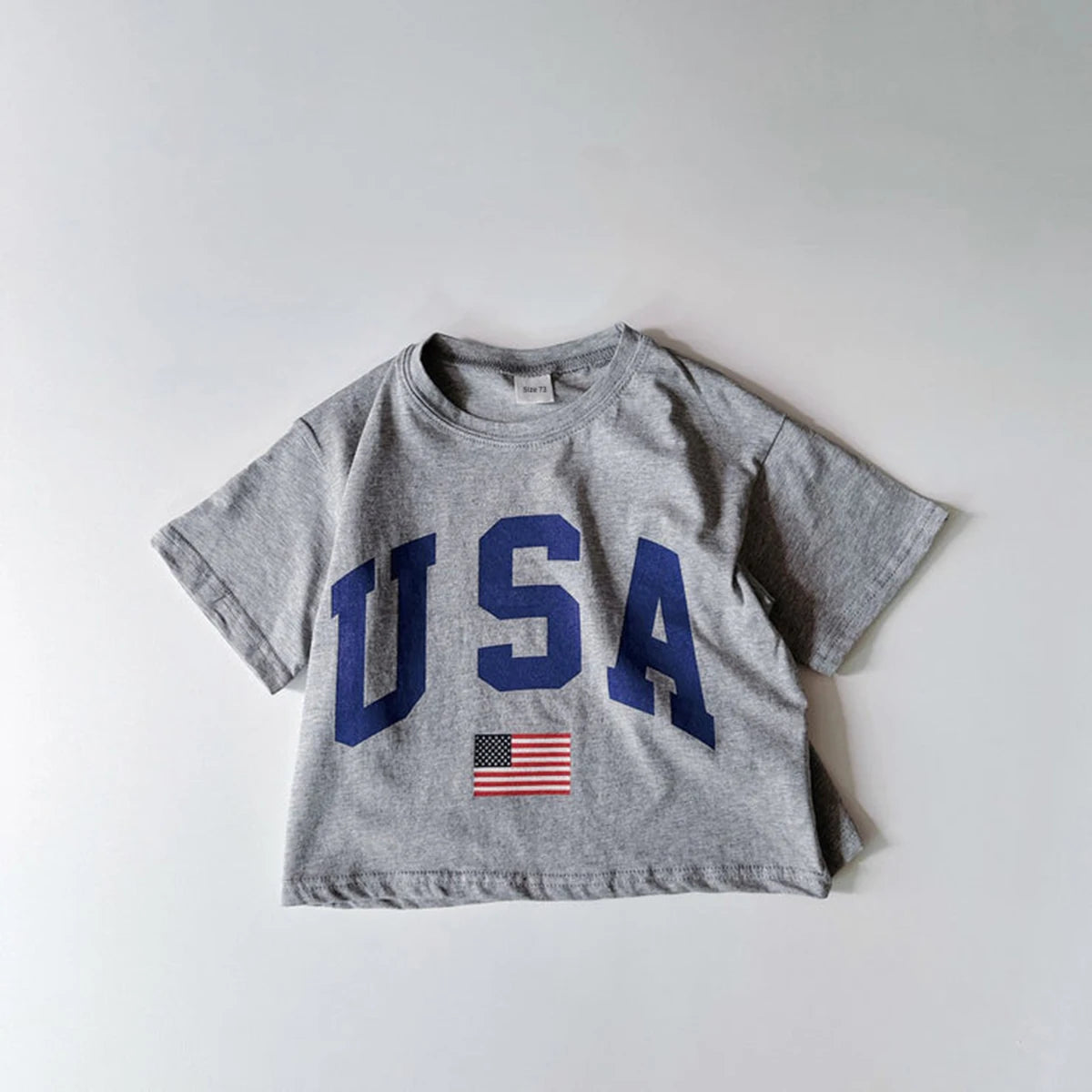 Emma Oversized USA Print Cotton Casual Tops Infant Outfit