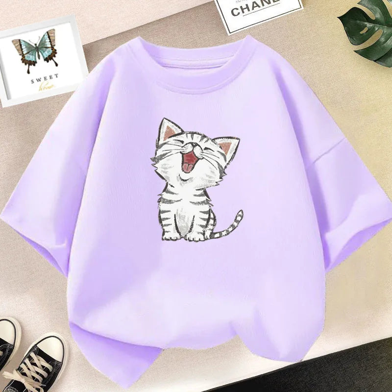 Alicia Fashion Summer Girls Cute Casual Children Cartoon Graphic