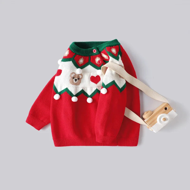 Liam Winter Pullovers Cartoon Bear Sweater