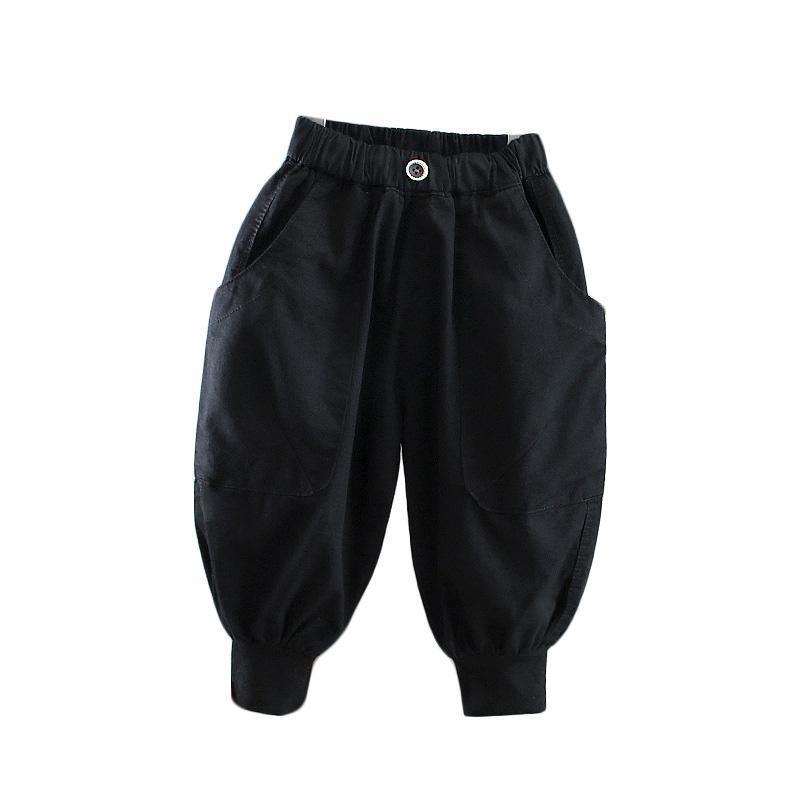 New Loose England Style Spliced Pocket Cotton Harem Wide Leg Trousers