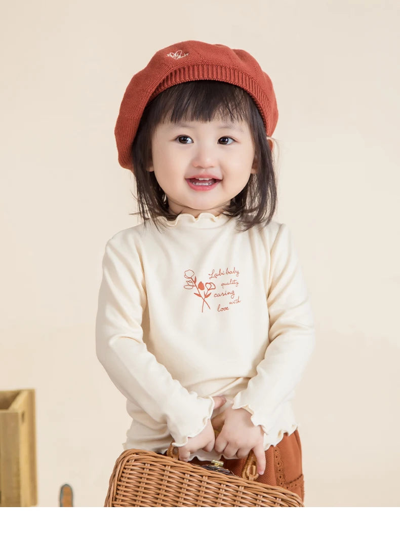 Elena Floral Toddlers Ruffle Design long Sleeve Pullover