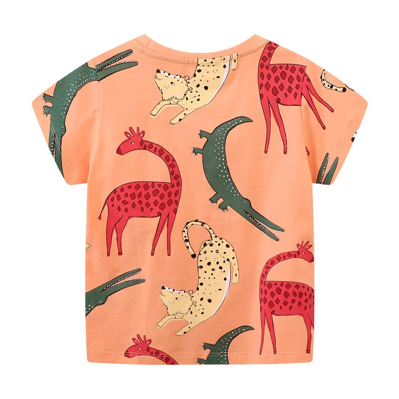 Victor Animals Fashion Short Sleeve Kids Tees Tops