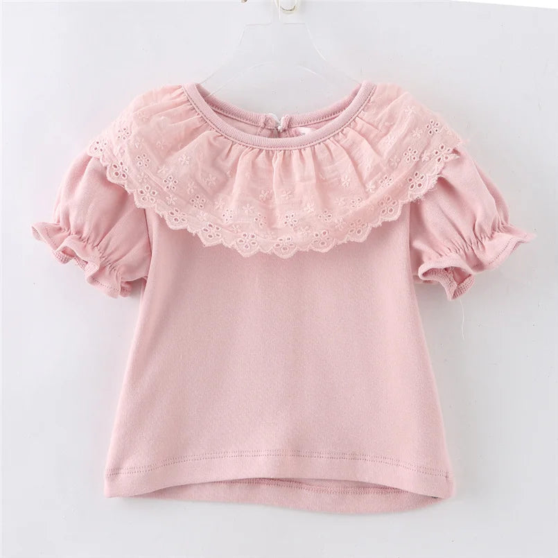 Pamela Long Sleeve Ruffle Doll Collar Top