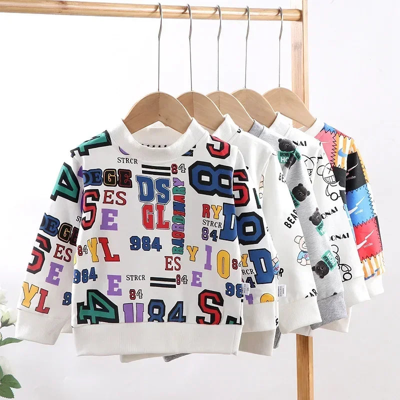 Rafael Cotton Cartoon Print Long Sleeve Sweater