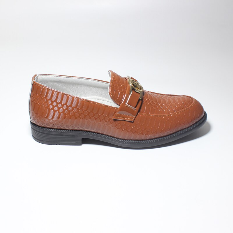Boys Shoes Brown Oxford Leather - GuGuTon