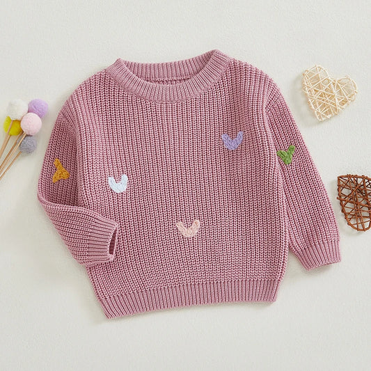 AMANDA Valentine s Day Love Heart Pattern Knitted Sweater - GuGuTon baby store - Baby Fashion - Toddlers Outfits - Babies Outfits - Toddler Clothes - Kids Clothing - Newborn Clothes - Newborn Wear - Kids Wear - Trending Clothes - Trending Outfits - Fall Fashion - Winter Fashion - Girls Clothes - Boys Clothes - Babies Wear - Kids Accessories - KidsWear - Summer Clothes - Summer Fashion - Summer Trend - Falls Sweaters - Tops - Bottom - Jeans - Blouse - Dresses - Newborn Dresses - Toys