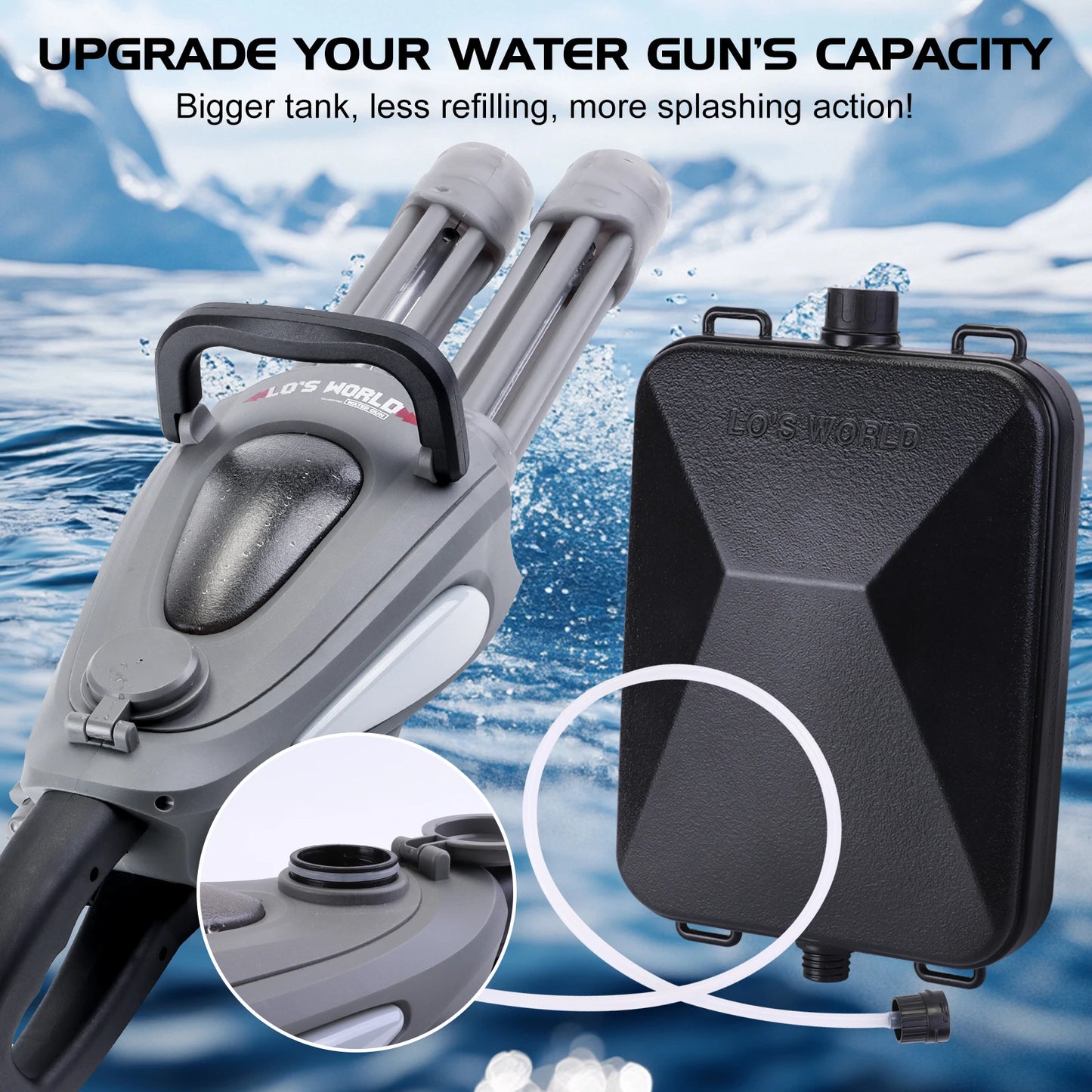 Electric Water Gun Toy for Kids - Double Barrel Blaster