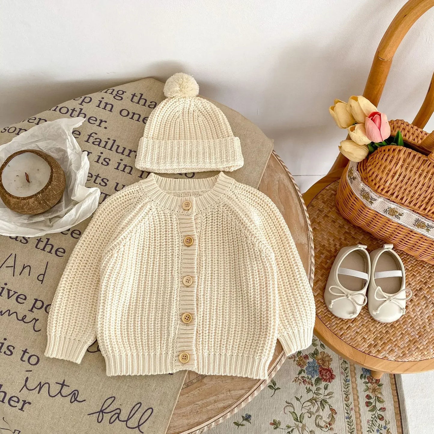 Gido Knitted Long-sleeved Coat Sweater