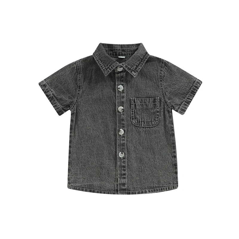 Elvis Solid Color Short Sleeve Shirt