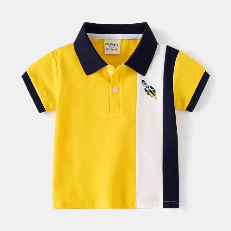 Paolo Turn-down Collar Short Sleeve T-shirt