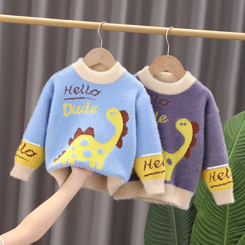 Leonardo Dinosaur Cashmere Sweater